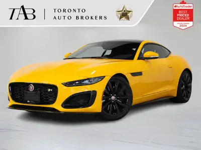 This clean Carfax, Ontario 2022 Jaguar F-Type P575 R Coupe blends exhilarating performance with stun...