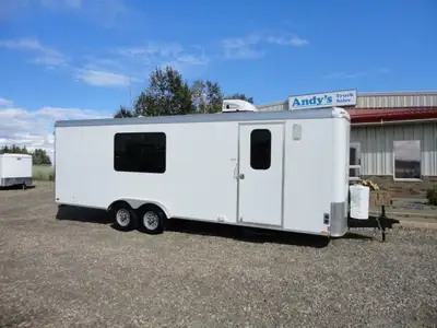 Welcome to Andy's Truck Sales. 2026 CARGO MATE SILVER CROWN EDITION OFFICE TRAILER 8.5 X 24 6'6" INT...