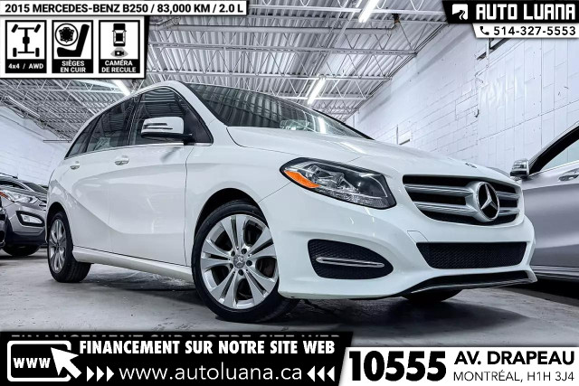 2015 MERCEDES-BENZ B-Class B250 AWD/CUIR/MAGS/BLUETOOTH/83,000km in Cars & Trucks in City of Montréal - Image 2
