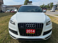 2014 AUDI Q7 3.0L TDI QUATTRO DIESEL. TECHNIK EDITION. S-LINE. MINT CONDITION. PEARL WHITE ON BROWN... (image 1)