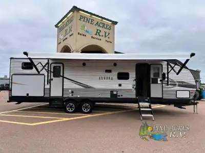 Forest River Aurora travel trailer 32BDS highlights: Private Bunkhouse Dual Entry Outdoor Kitchen Pr...