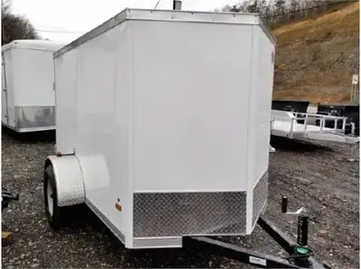 *** INCLUDES FREIGHT & PDI Just Add Taxes 5 X 10 V-Nose Single Axle Enclosed Cargo Trailer Typically...