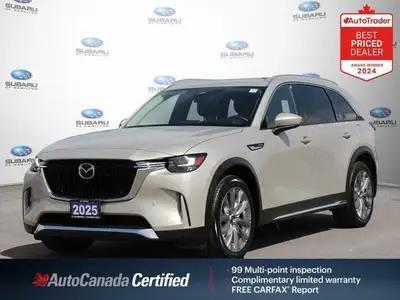 New Price! Odometer is 8813 kilometers below market average! Platinum Quartz 2025 Mazda CX-90 GT AWD...