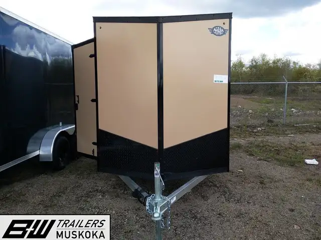  2024 Amera-Lite ALDR612SA Tan & Black Slant Vnose Cargo 6x12ft  in Cargo & Utility Trailers in Muskoka - Image 4