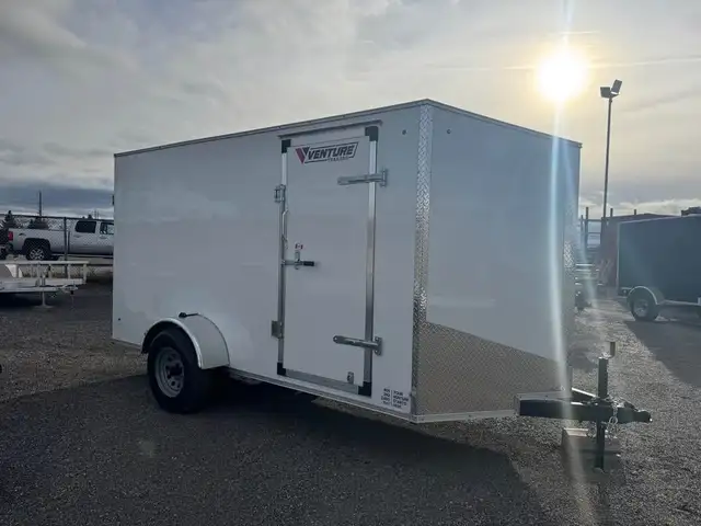 6x12 + V-Nose Enclosed RENTAL Trailer  in Cargo & Utility Trailers in Barrie - Image 3