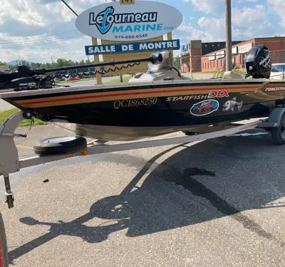 Bateau de pêche Princecraft Starfish DLX 16 pieds 2009 avec un moteur Mercury 40 ELPT BF 4 temps et...