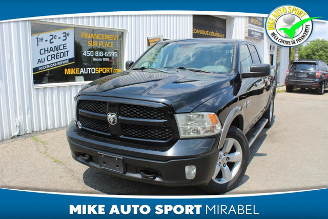 2013 RAM 1500 Cabine quad 4RM, 140,5Â po Outdoorsman!! TRÈS BIEN in Cars & Trucks in Laval / North Shore