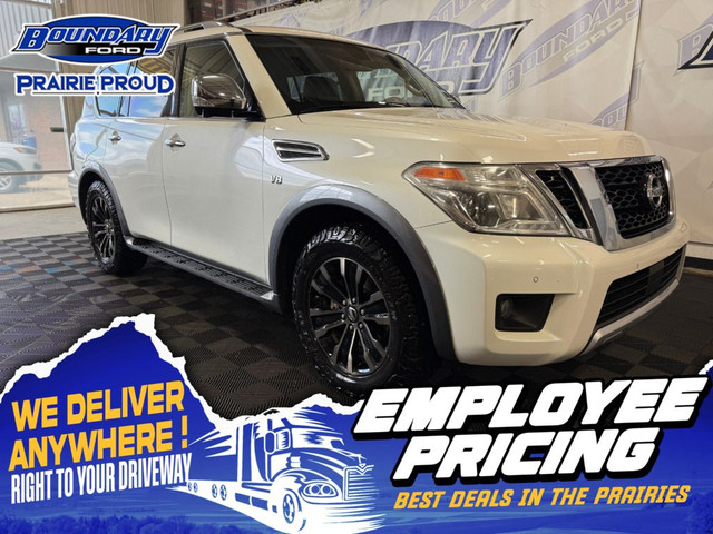 2017 Nissan Armada PLATINUM 4X4 V8 | 7 PASSENGER | TOW PKG | HTD in Cars & Trucks in Lloydminster