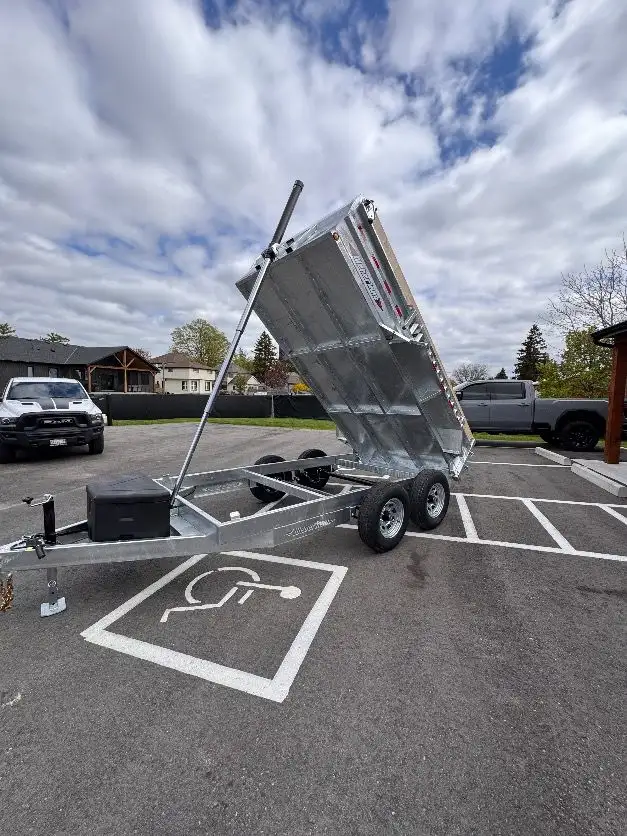 Galvanized 6x12 5TON Dump Trailer With Ramps in Cargo & Utility Trailers in Brantford - Image 5