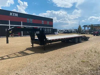 New 2025 - 8.5 x 30' Tandem Dually Trailer Gooseneck Trailer Equipment Trailer Flat Deck Trailer Dec...