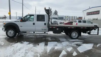 2012 FORD F-550 SLT CREW CAB FLAT DECK WITH POWER TOMMYGATE NEW ARRIVAL.. 2012 FORD F-550 CREW CAB F...