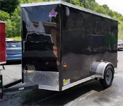 *** INCLUDES FREIGHT & PDI Just Add Taxes 6 X 10 V-Nose Enclosed Cargo Trailer with Barn Doors Typic...