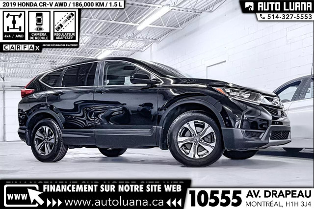 2019 HONDA CR-V LX AWD DEMARREUR/KEYLESS/CRUISE ADAPTIF/CAMERA in Cars & Trucks in City of Montréal