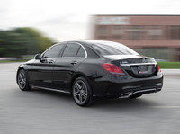 2020 Mercedes Benz C-300 AMG PKG Black Exterior on Black Interior comes with Navigation and 360 Came... (image 3)