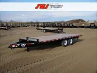 2024 SWS 20' Deck Over Wheel Trailer w/ Pull Out Ramps (2) 7K Ax