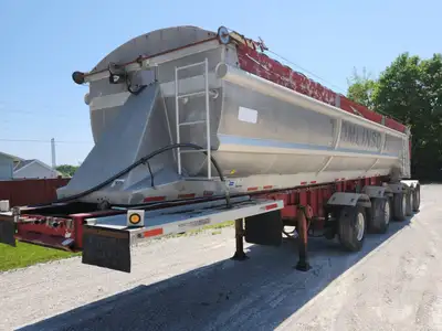1999 RAGLAN 40 ft 5/Axle Aluminum End Dump Trailer Air Ride Suspension Lift 1st- 2nd- Axles Steering...