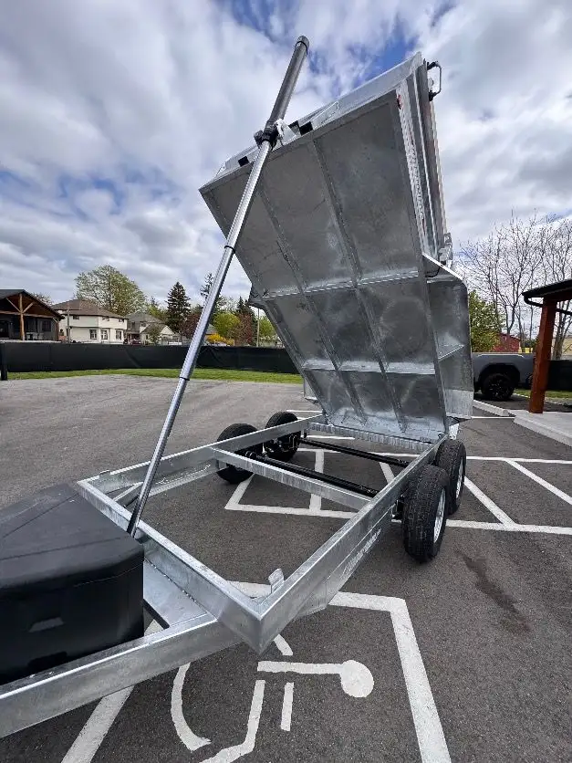 Galvanized 6x12 5TON Dump Trailer With Ramps in Cargo & Utility Trailers in Brantford - Image 6