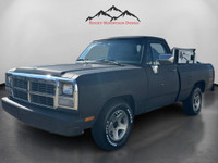 Step into the muscular allure of the 1991 Dodge D150 & W150 BASE, dressed in a commanding black hue.... (image 1)