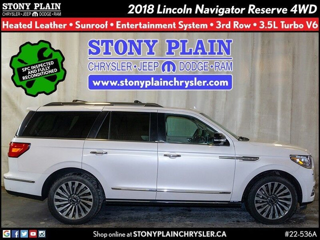  2018 Lincoln Navigator Reserve - Htd Leather, Sunroof, 3rd Row in Cars & Trucks in St. Albert - Image 3