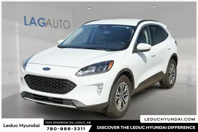 2020 Ford Escape SEL Oxford White 8-Speed Automatic Leduc Hyundai is Leduc's pre-owned Hyundai desti...