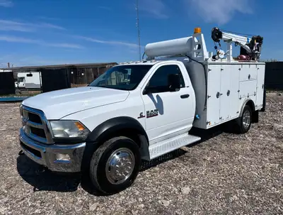 2013 Dodge 5500 Regular Cab 4x4 Service Truck + 6.7L Cummins Diesel + 4x4 W/ AutoMatic Transmission...