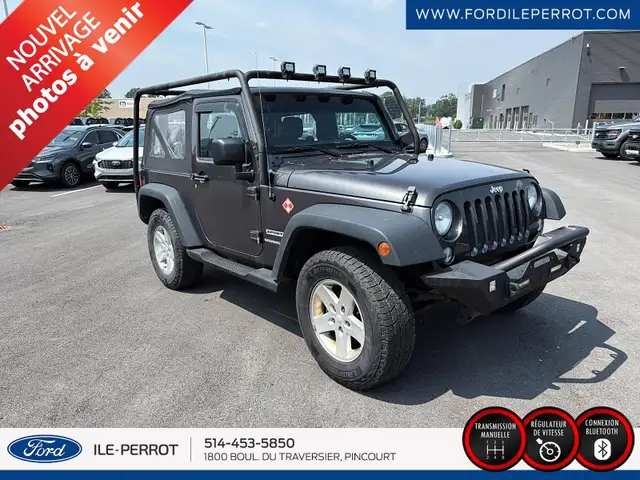 2016 Jeep Wrangler SPORT 4X4, MANUELLE, BLUETOOTH in Cars & Trucks in City of Montréal - Image 8