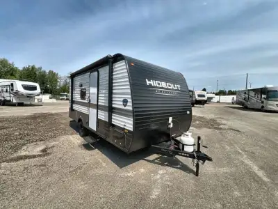 Keystone Hideout Sport Single Axle travel trailer 175BH highlights: Bunk Beds Queen-Size Bed Pass-Th...