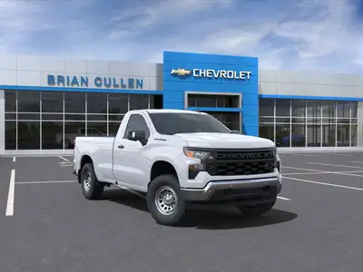 The 2024 Chevrolet Silverado 1500 Work Truck is ready to tackle any challenge with its robust white...