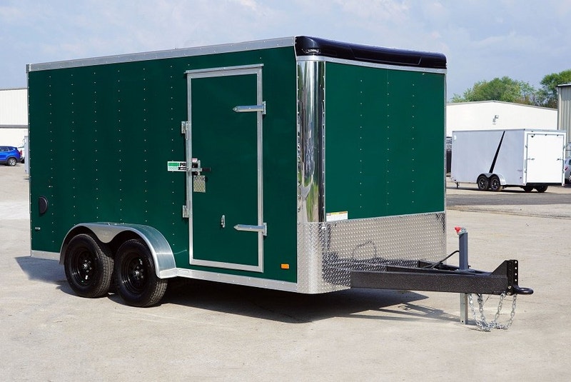 Green Pro 7'x14' Commercial Grade Enclosed Trailer Cargo & Utility