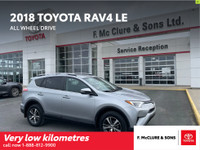 2018 Toyota RAV4 LE Low kilometres
