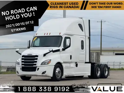2021 Freightliner Cascadia * Kms : 571,036 * Engine Make : Detroit * Engine Model :DD15 * Engine HP...
