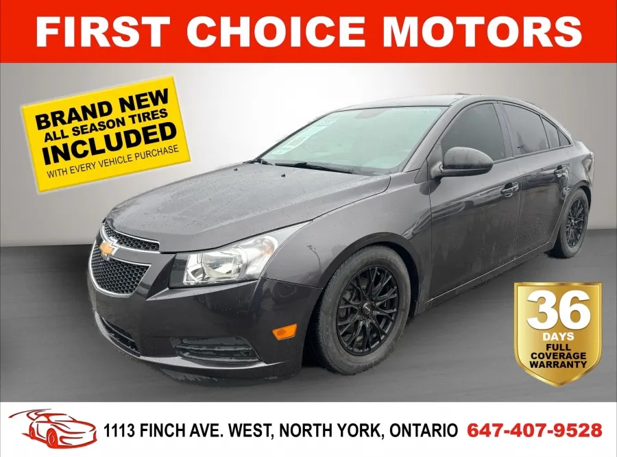 2014 CHEVROLET CRUZE 2LS ~MANUAL, FULLY CERTIFIED WITH WARRANTY!