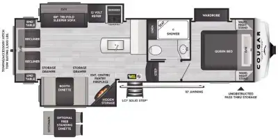ANOTHER GREAT 5TH WHEEL BY KEYSTONE RV. GREAT FLOOR PLAN 2025 COUGAR Half-Ton 27SGS by Keystone RV/h...