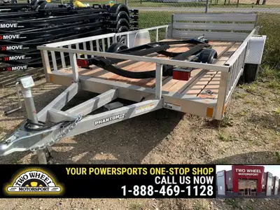 *93662* LIKE NEW, USED ONLY A COUPLE TIMES TO HAUL A SXS UTV. ALL ALUMINUM FRAME 7' X 14' WITH RAMP,...
