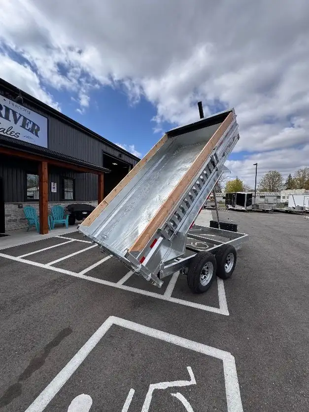 Galvanized 6x12 5TON Dump Trailer With Ramps in Cargo & Utility Trailers in Brantford - Image 9
