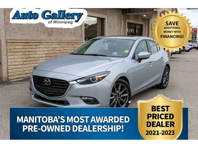 2018 Mazda Mazda3 Sport GT | SUNROOF | LEATHER | HTD SEATS/WHEEL in Cars & Trucks in Winnipeg
