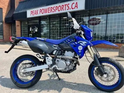 Cheap on insurance, street legal and HUGE ON FUN! Just in this 2023 Suzuki DRZ 400 Super Moto. Nicel...