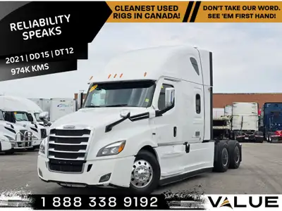 2021 FREIGHTLINER CASCADIA SLEEPER - 973,800 KM - DETROIT DD15 - 505 HP - DT12 - 3.08 RATIO - 231 HP...