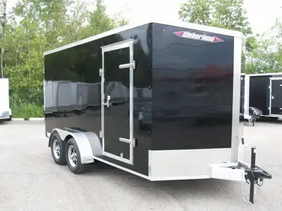 Remorque neuve WERBERLANE Aluminium 7' x 14' v-nose 2 essieux avec mags 6'.6'' de haut interieur ply...