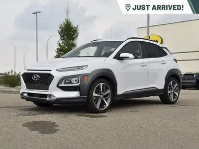 The 2021 Hyundai Kona 1.6T Ultimate AWD in stunning white and featuring an agile all-wheel drive sys...