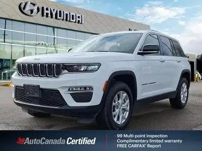 Command the road in this 2023 Jeep Grand Cherokee Limited, boasting a luxurious Capri leather interi...