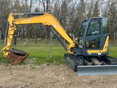 2017 Gehl Z80 Mini Excavator Rubber Tracks Cab Backhoe Hyd Thumb, ONLY 3075 HOURS Transport Dimensio...