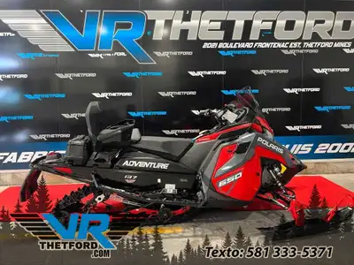 VR Thetford Paiement à partir de 50$/sem. + TX. 2024 Polaris 650 Indy Adventure 137 ES Rabais VR The...
