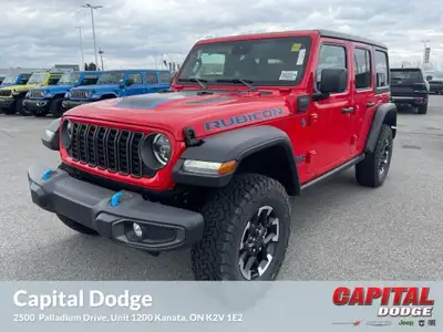 New 2024 Jeep Wrangler 4 Door Rubicon 4XE for Sale at Capital Dodge in Kanata, Ottawa, Ontario. Best...