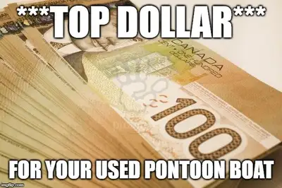 TOP DOLLAR OFFERED FOR PRE-OWNED PONTOON BOATS ANY SIZE, YEAR, CONDITION, PRICE RANGE CASH OR DRAFT...