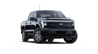 This brand new AGATE BLACK METALLIC 2025 FORD F-150 LIGHTNING FLASH is powered by an ELECTRIC ENGINE... (image 4)