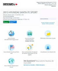 HYUNDAI SANTA FE Sport 2.4L AWD/CRUISE/BLTH/AC/MAGS/AUCUN ACCIDENT/UN PROPRIO/175218KM! VIN: 5XYZUDL... (image 1)