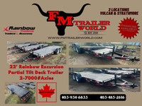 2024 Rainbow Trailers 22ft Excursion Partial Tilt Trailer 2x7000