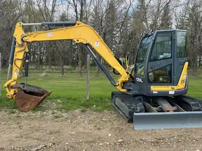 2017 Gehl Z80 Mini Excavator Rubber Tracks Cab Backhoe Hyd Thumb, ONLY 3075 HOURS Transport Dimensio...