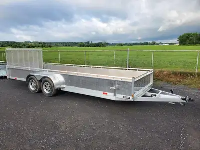 2026 All Aluminum 7'X20' Landscape Trailer All Aluminum Frame 2X 3500LBS drop axles with brakes Trip...